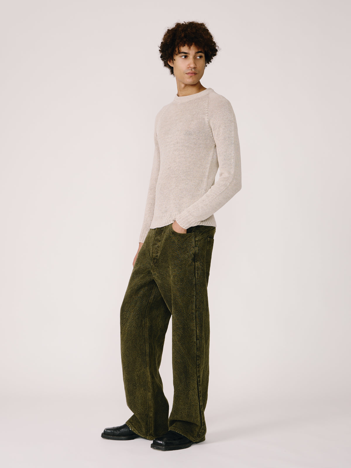 5 Pocket Pant - Pigment Green + Yellow