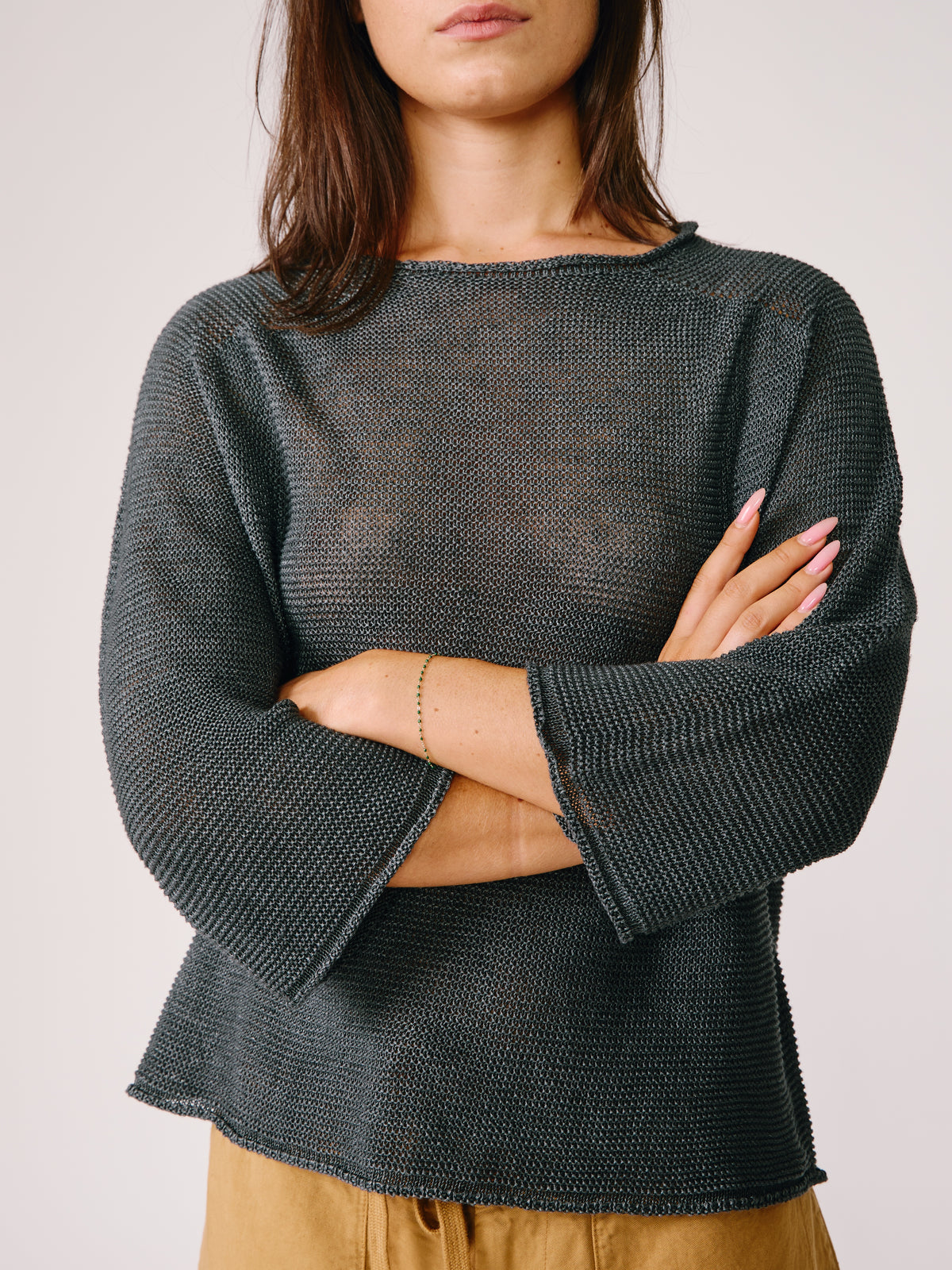 Maglia Linz Crop - Grigio Antracite