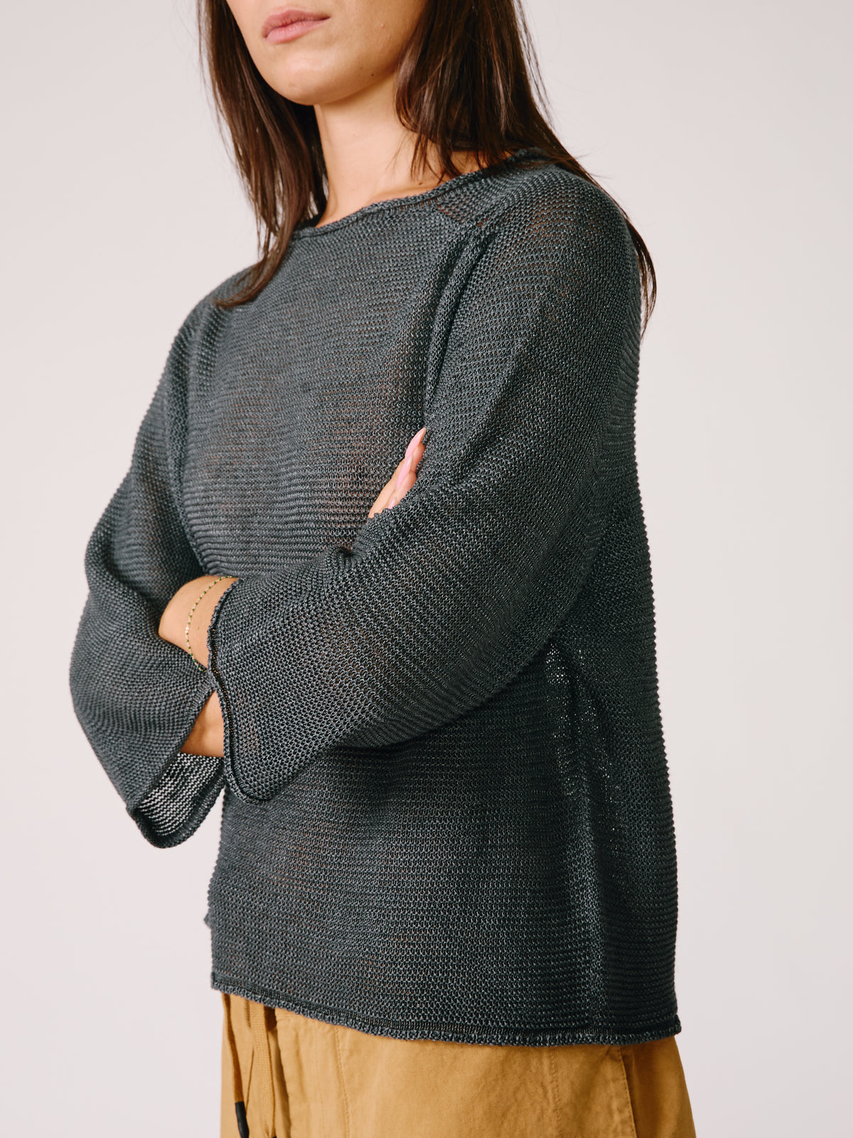Maglia Linz Crop - Grigio Antracite
