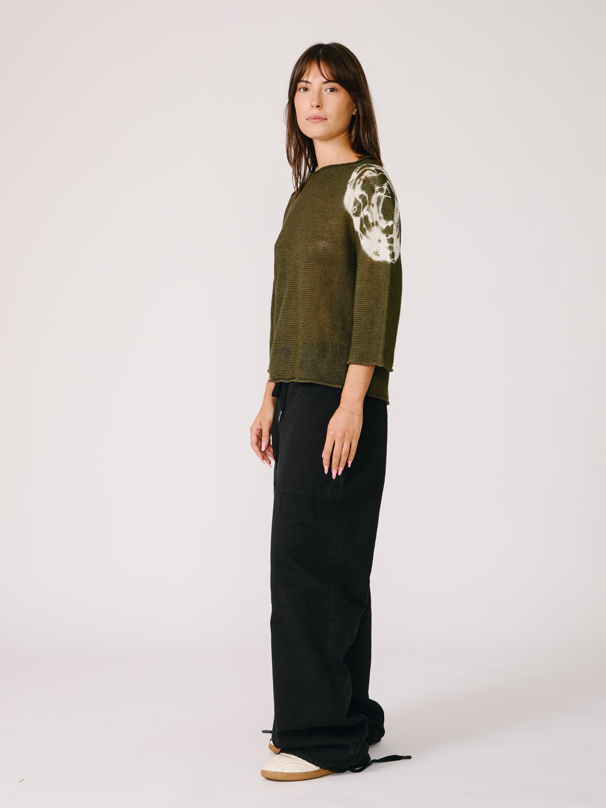 Maglia Linz Crop - Shibori Green
