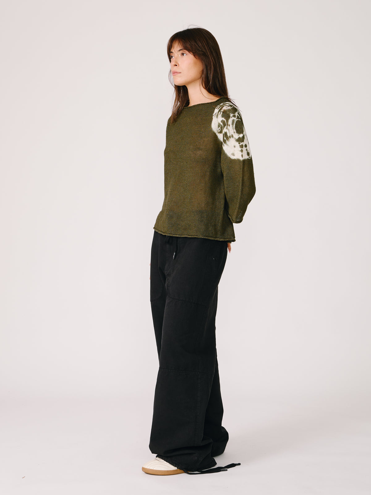 Maglia Linz Crop - Shibori Green