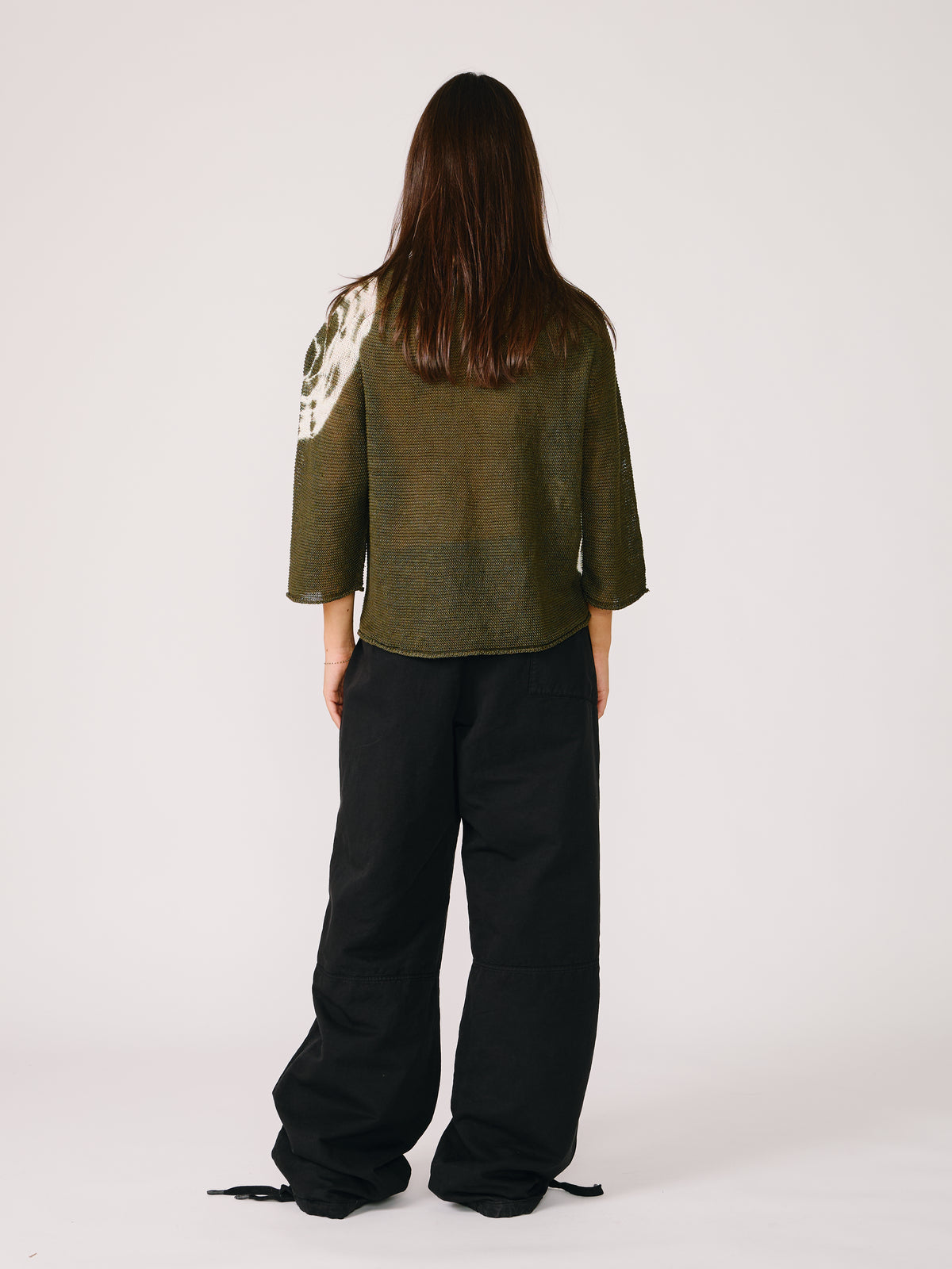 Maglia Linz Crop - Shibori Green
